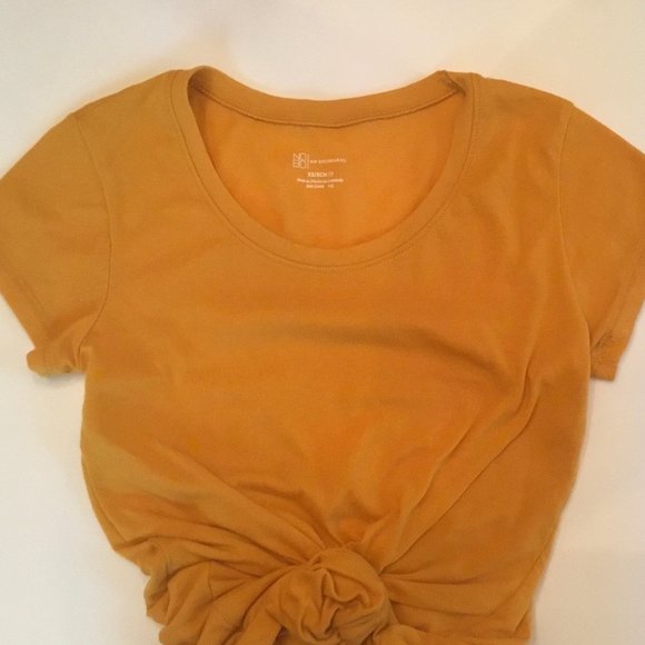 No Boundaries Tops - Mustard yellow tee